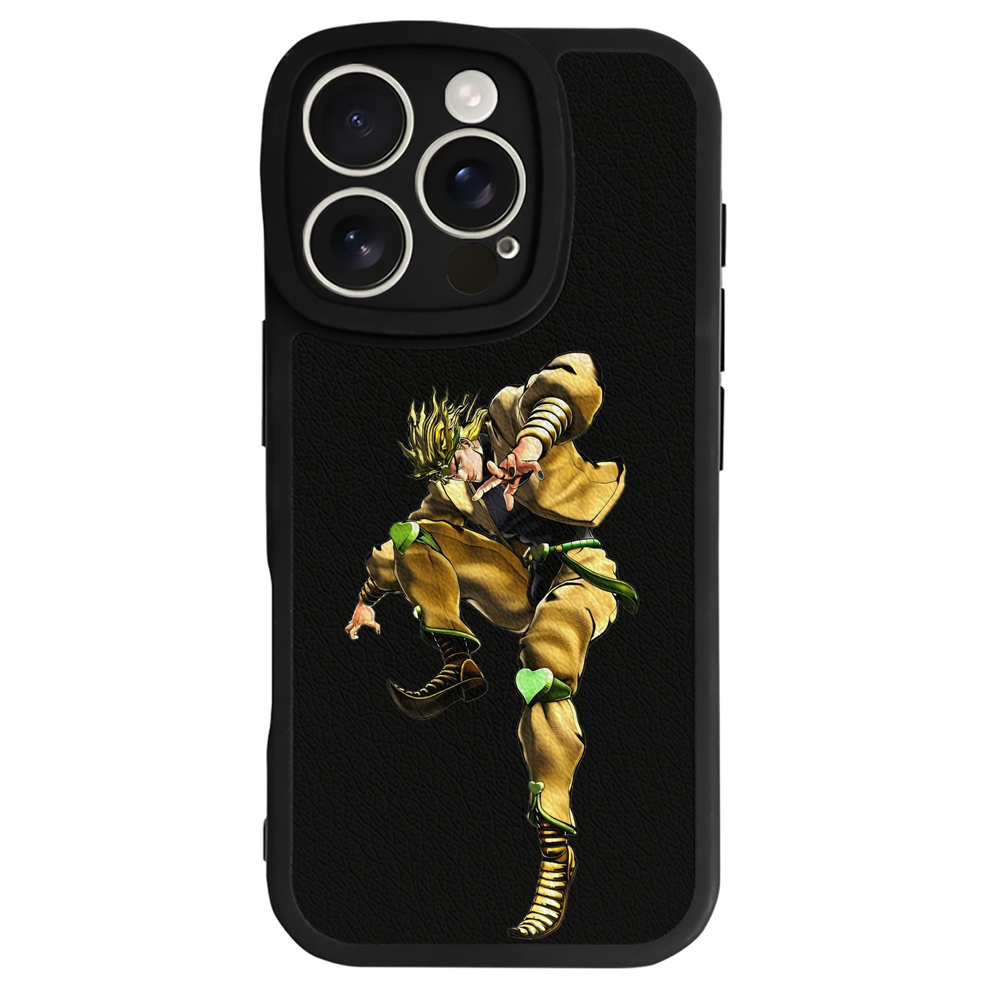 （画像用） ジョジョの奇妙な冒険 ディオ?ブランドー JoJo's Bizarre Adventure Dio Brando 【iPhone 16シリーズ対応】シリコンスマホケース（レザー調） 材質：シリコン